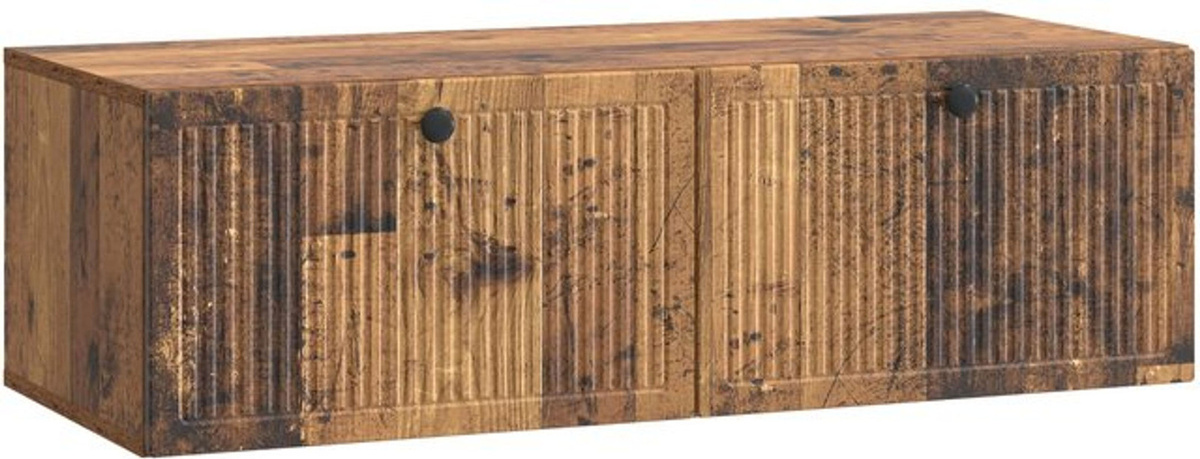 Wandmontierter TV-Schrank vidaXL aus Holzwerkstoff in Braun im Industrial Design, B/T/H: 98 x 41 x 30 cm - Bild 1