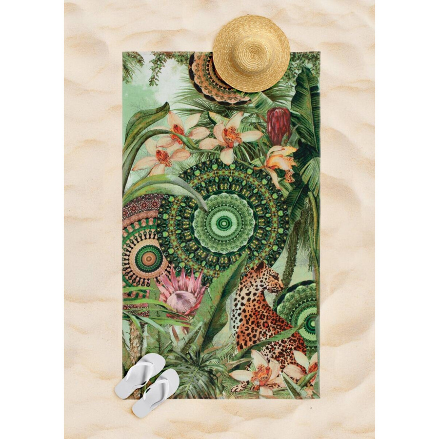 HIP Strandtuch Abhita in Grün aus Baumwolle, B/L: 100 x 180 cm - Bild 2