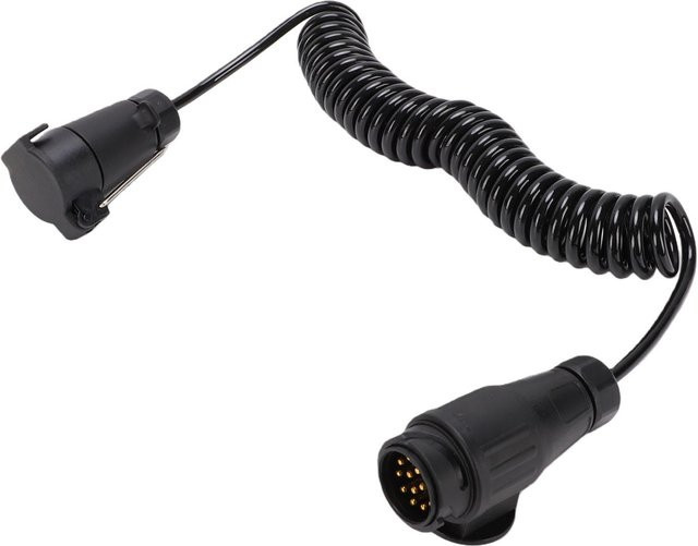 GoolRC Spiralkabel Anhänger Stromverlängerungskabel 13-Pin-Stecker auf 7-Pin-Buchse in Schwarz - Bild 1