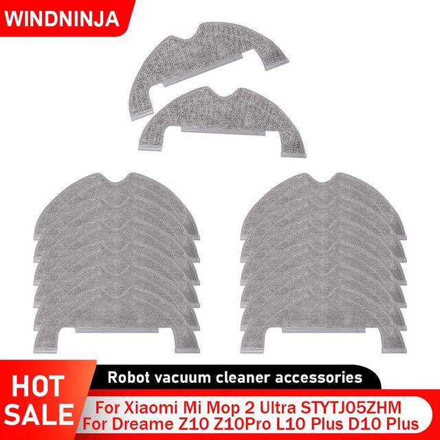 Mopp Pads für Dreame und Xiaomi Mi Roboter Staubsauger, Farbe: Grau, passend für Z10, Z10 Pro, D10s Plus, D10 Plus und L10 Plus sowie STYTJ05ZHM - Bild 1