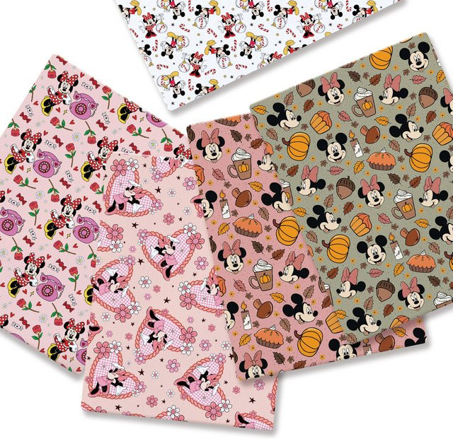 Disney Patchwork-Stoff aus Polyester und Baumwolle für Kinder und Heimtextilien, B: 140 cm, T: 50 cm - Bild 1