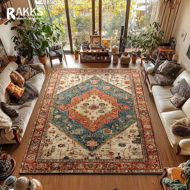 RAKKS Vintage-Boho-Teppich rutschfest für Wohnzimmer, Küche und Schlafzimmer - Bild 1
