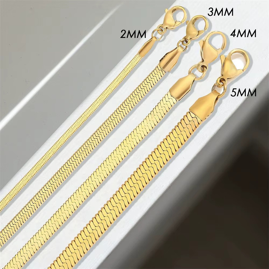 EMANCO Schlangenkette Edelstahl, goldfarben, Unisex - Bild 2