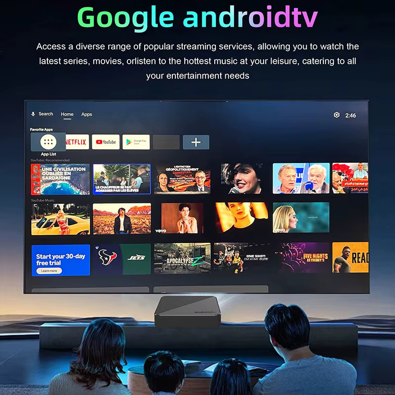 Android 16.0 Smart TV Box Media Streamer mit Rockchip RK3518, 8K Auflösung, WiFi6, 4GB RAM und 32GB/64GB Speicher, Schwarz - Bild 4