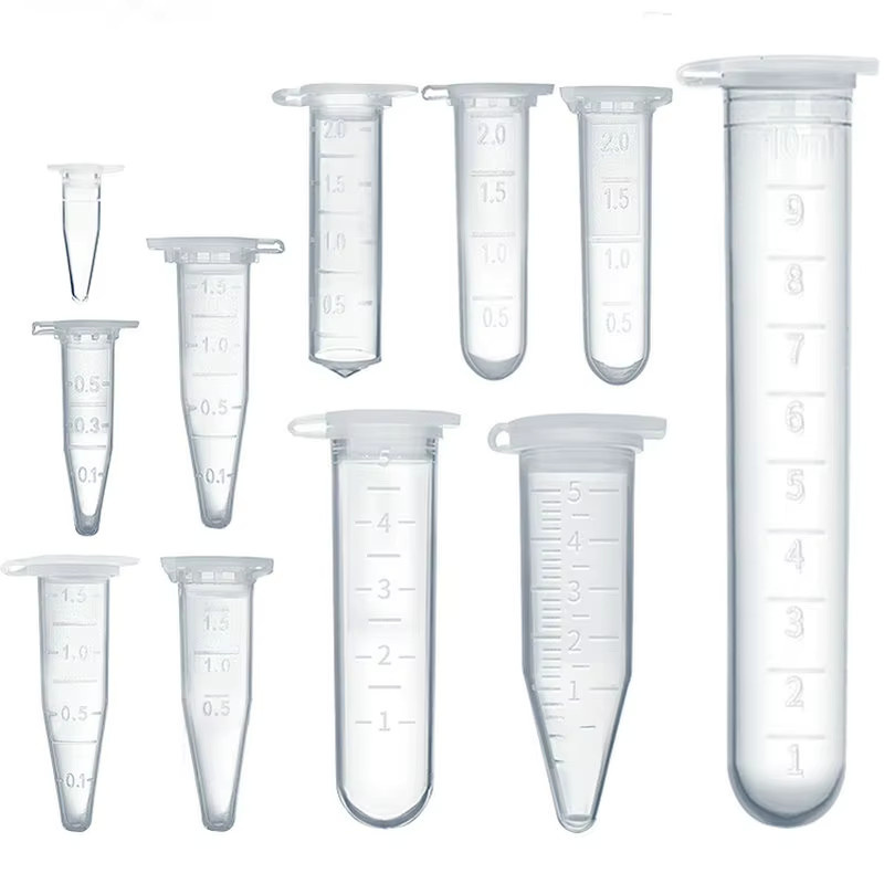 Transparente Kunststoff-Zentrifugenröhrchen und PCR-Röhrchen für Mikrobiologie und Laborbedarf in den Volumina 0,1 ml, 0,2 ml, 0,5 ml, 1,5 ml, 2 ml, 5 ml und 15 ml - Bild 3