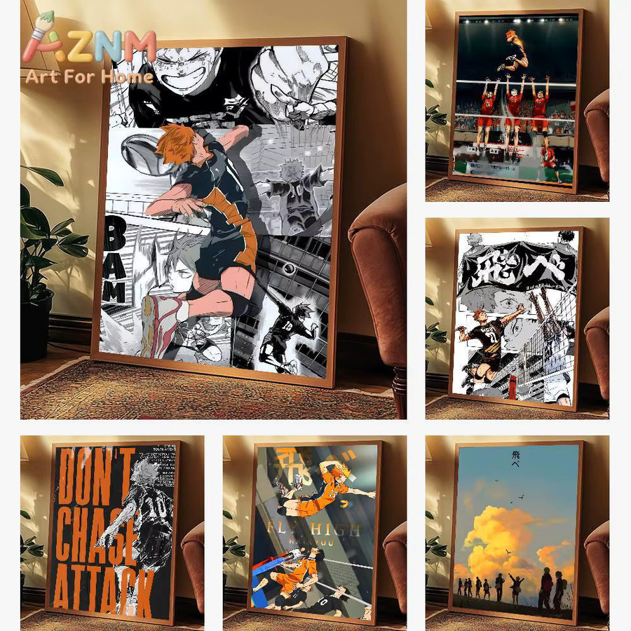 Japanisches Anime Haikyuu Poster Bilibili Wanddeko Mehrfarbig - Bild 3