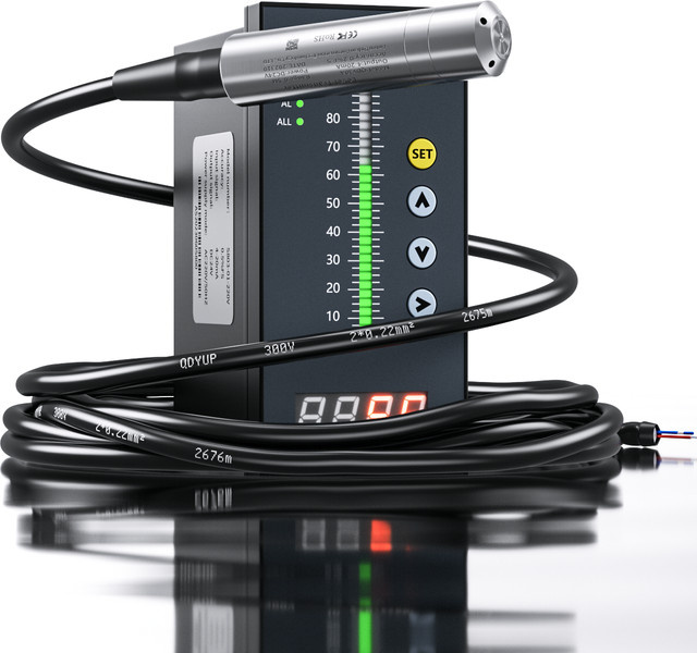 XUYANGQIDIAN Wasserstandsanzeiger mit Tankfüllstands-Steuerungsinstrument, Relais-Alarm und tauchfähigem Wasserstandsensor, RS485-Schnittstelle, 0-10V - Bild 1