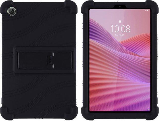 Silikon Schutzhülle für Tab K9 und Tab One Cover 8,7 Zoll TB305FU mit verstellbarem Ständer in Schwarz - Bild 1