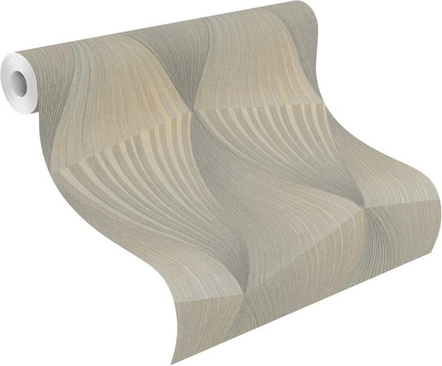 Rasch Selbstklebende Vliestapete Cairo Grau mit geometrischem Abstract-Muster, B: 0,53 m x L: 6 m - Bild 1