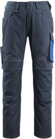 Mascot Mannheim Arbeitshose mit Kniepolstertaschen in Schwarzblau/Kornblau mit Cordura und Reflexstreifen nach EN 14404 - Bild 1