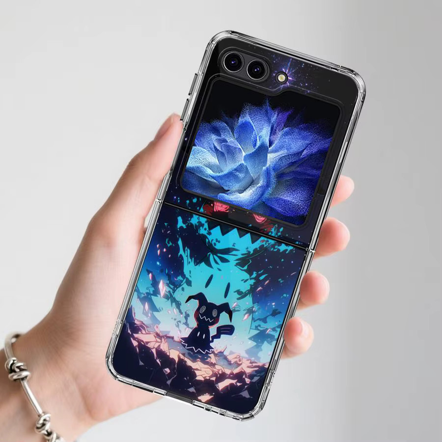 Transparente weiche Handyhülle mit Pokemon Mimikyu für Samsung Galaxy Z Flip 3 4 5 6 7 - Bild 1