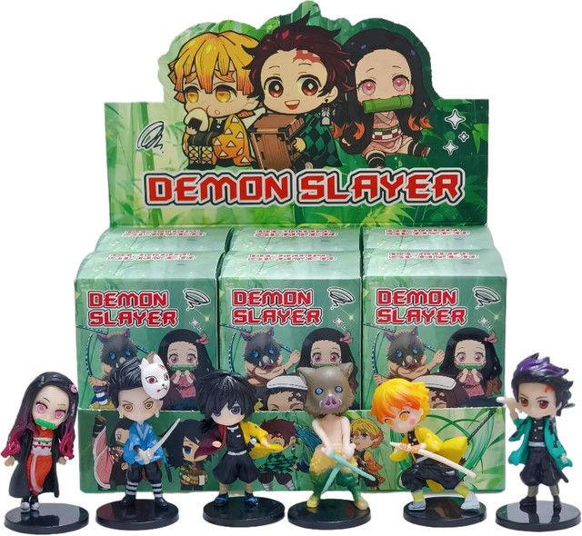 Bandai Ghost Slayer Blind Box Desktop Dekoration Ornament Anime Figuren Multicolor - Bild 1