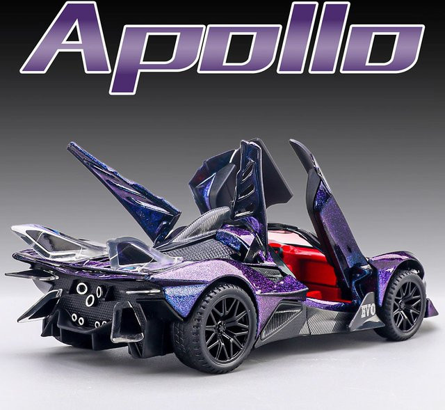 MAKEDA Apollo EVO IE Modell, Diecast Auto, 1:32, Licht und Sound, Weiß - Bild 1
