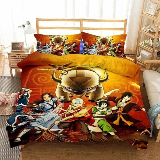 Avatar Der Letzte Airbender Bettwäsche-Set von Practical Home Decor in Multicolour, bestehend aus Bettbezug und Kissenbezug, B/H: 245 x 210 cm - Bild 1