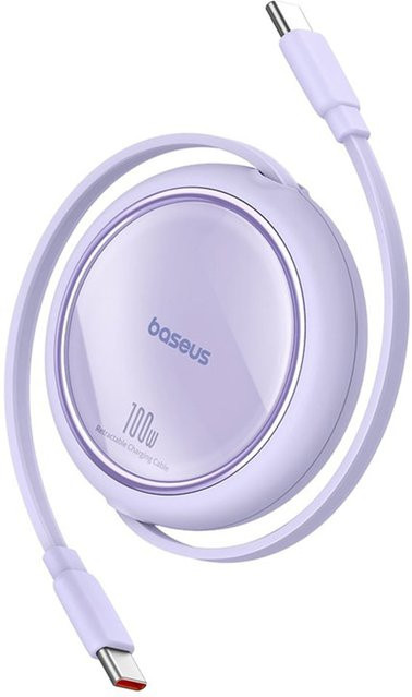 Baseus Free2Draw Mini Retractable USB-C Daten- und Ladekabel, 100W, Lila, Länge: 1 m - Bild 1