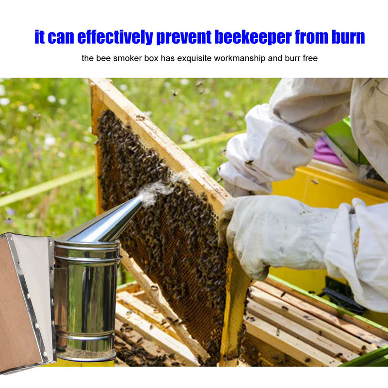 TOPINCN Bienenraucher Ersatzset aus PVC und Leder in Braun mit Clip für die Imkerei - Bild 2