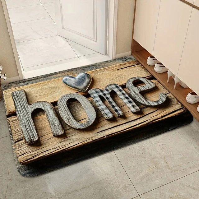Homeet Fußmatte Home Sweet Heart mit Muster in Braun, B/T: 60 x 40 cm - Bild 1