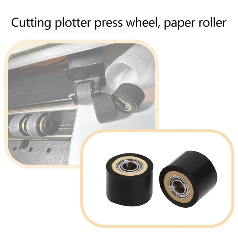 8er-Set Pinch Roller für Mimaki CG Serie Plotter Cutter, Farbe: Schwarz, Maße: B: 4 mm, H: 10 mm, T: 14 mm - Bild 4