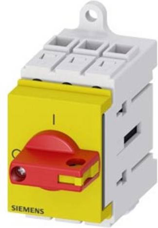 Siemens Lasttrennschalter 3polig 63 A 690 V/AC 16 mm² in Rot und Gelb 3LD34300TK13 - Bild 1