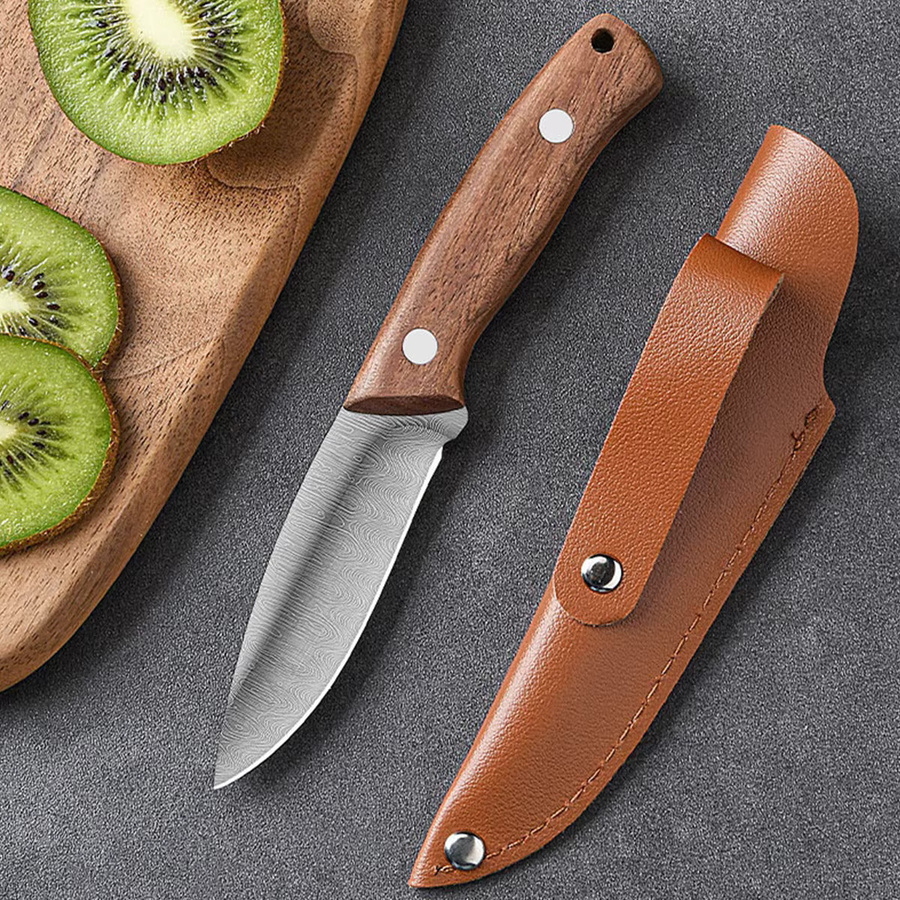 SHENJIU Paring Knife Obstmesser mit Holzgriff in Braun - Bild 2
