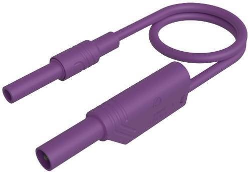Hirschmann Test & Measurement MAL S WS-B 100/2,5 vi Sicherheits-Messleitung mit 4mm Sicherheits-Buchse und 4mm Sicherheits-Stecker in Violett - Bild 1