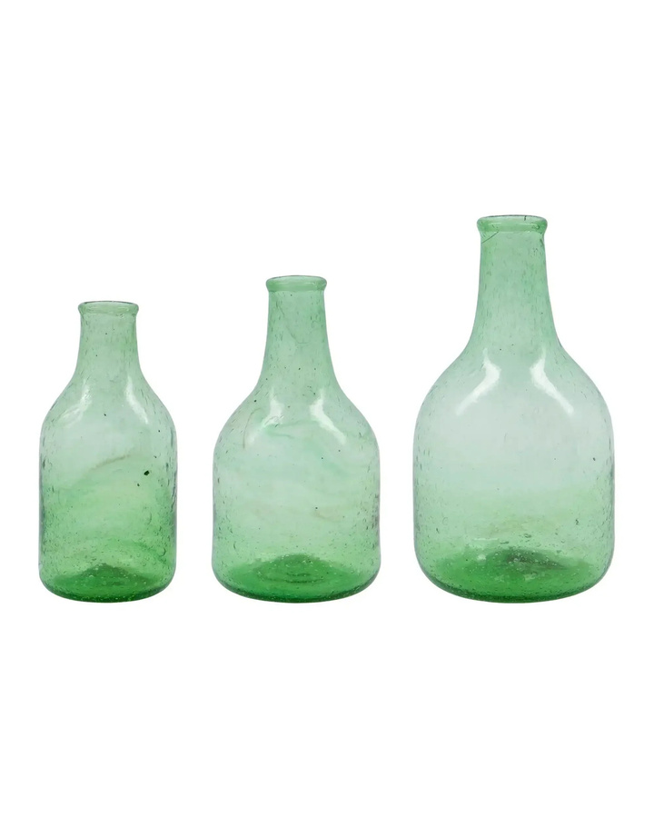 House Doctor Vase Plea in Grün aus Blasenglas für den Tisch - Bild 1