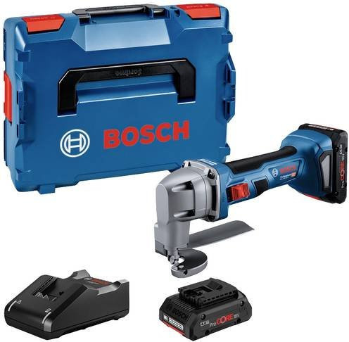 Bosch Professional Akku-Blechschere GSC 18V-16 E bürstenlos in Blau mit 2 Akkus und Ladegerät - Bild 1