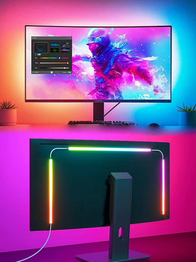 VENUSWING RGB LED-Lichtstreifen für TV und Monitor, Multicolour Ambilight Umgebungsbeleuchtung mit Farbsynchronisierung für dein Spielzimmer - Bild 3