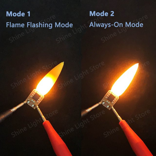 DT&ZM LED-Blitzkerzen mit 2 Modi und Flammen-Filament-Diode, 3 V, Orange - Bild 1