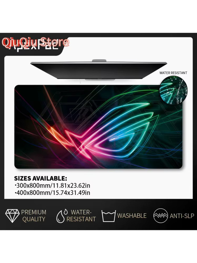 Potdemiel Gaming-Mauspad Dazzling Technology Eye in Schwarz, B/H: 80 x 40 cm, rutschfest - Bild 6