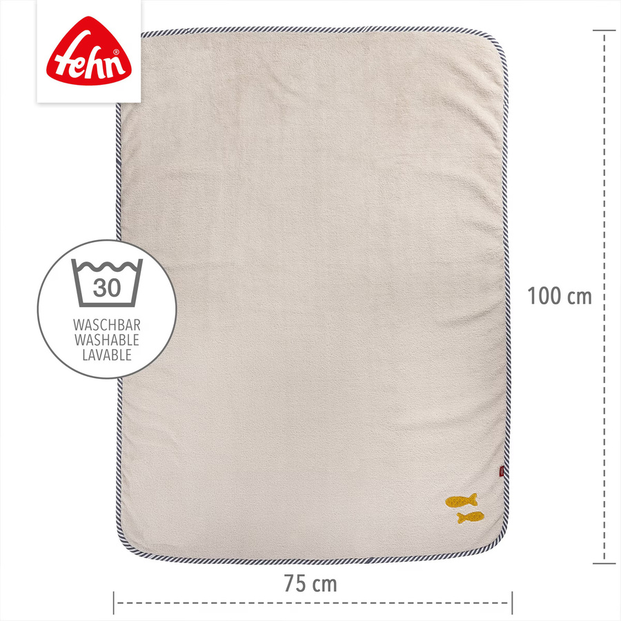 Fehn 2-tlg. Set Kuscheldecke und Greifling Otter Theo in Beige, Weiß und Multicolour, B/H: 75 x 100 cm - Bild 2