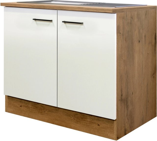 Flex-Well Spülenunterschrank Avila in Magnolie matt, B/H/T: 100 x 85 x 60 cm - Bild 1