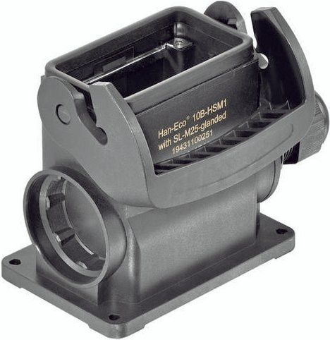 HARTING Sockelgehäuse 19 43 110 0251 in Schwarz aus Kunststoff - Bild 1