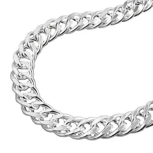 SIGO Kette Zwillingspanzer, 925 Silber, 50 cm, Unisex - Bild 1