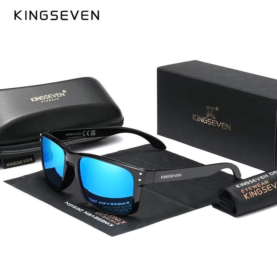 Kings even Sonnenbrille, rechteckig, Vollrand, TR90, polarisiert, Unisex - Bild 2