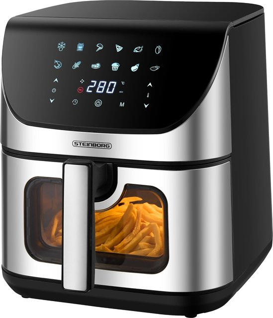 Steinborg 4in1 Heißluftfritteuse Schwarz, 8 Liter, 1700 Watt - Bild 1