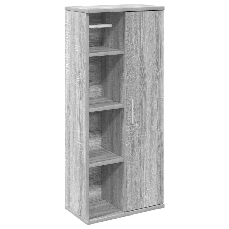 vidaXL Badezimmerschrank in Grau Sonoma mit Rollenhalter, B/T/H: 39 x 22 x 90 cm - Bild 2