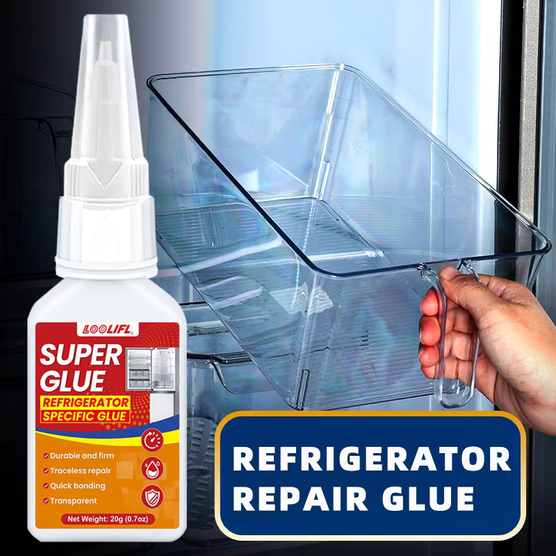 LOOLIFL Starker Klebstoff Transparent – Allzweck-Reparaturkleber für Kühlschrankschubladen und Gummipolster - Bild 2