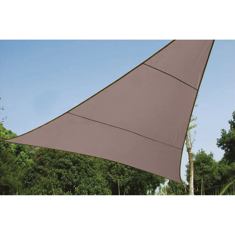 Perel Dreieck-Sonnensegel Braun-Grau, B/B: 500 x 500 cm - Bild 2