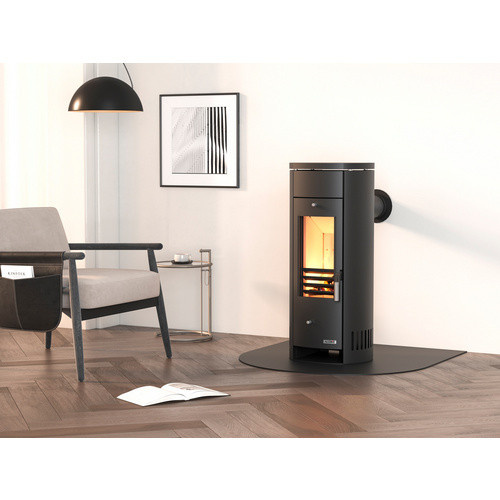 accente Kaminofen Slimline 3.0 aus Naturstein und Stahl in Grau mit 5 kW Leistung, B/T/H: 99,0 x 43,0 x 92,0 cm - Bild 2