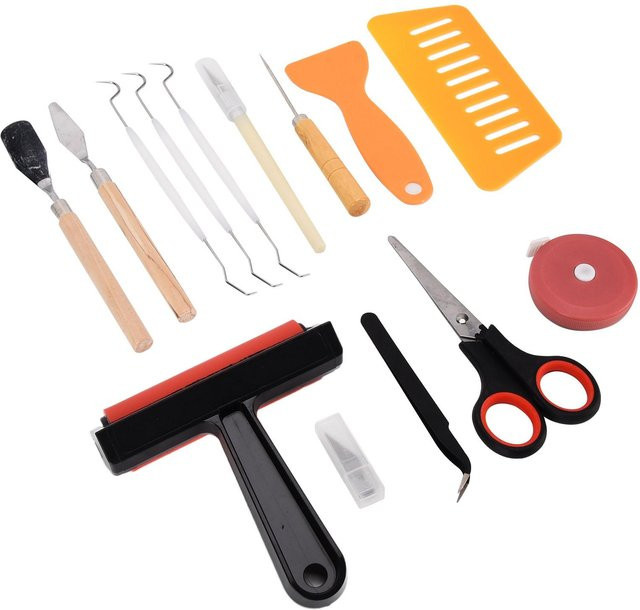 GoolRC Bastel-Vinyl-Entfernungswerkzeug-Set mit Aufbewahrungsbox, 19 Teile, Orange - Bild 1