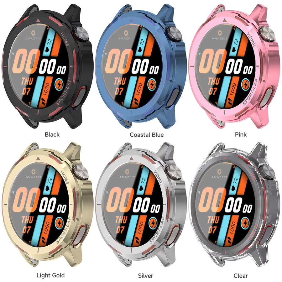 CAOWTAN Bildschirmhülle für Huawei Watch GT Runner 2, TPU, Schwarz - Bild 4