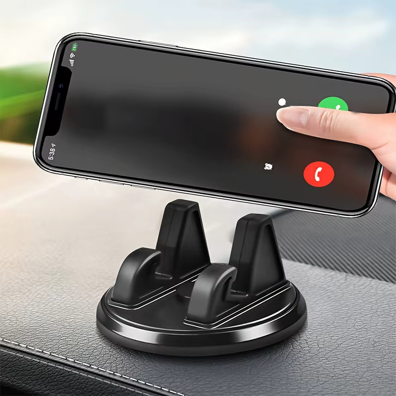 360-Grad-Autotelefonhalterung mit Anti-Rutsch-Pad für Armaturenbrett, GPS-Halterung für iPhone, Schwarz oder Gold - Bild 5