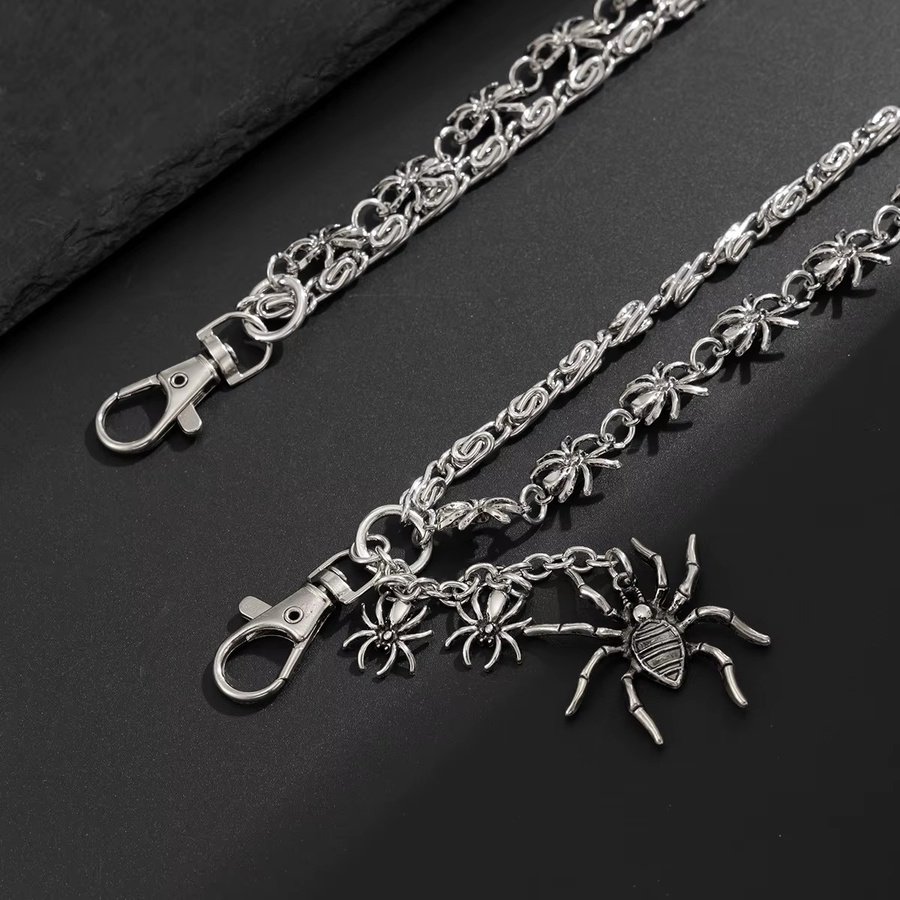 OKINGHL Spinnenkette, Silber, Punk, Unisex, Halloween - Bild 2