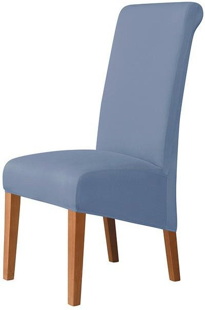 Einfarbiger Stuhlbezug für Esszimmerstühle in Weiß, elastischer Stretch-Stoff für hohe Rückenlehnen, XL-Größe - Bild 1