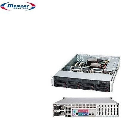 Supermicro SC825 TQC-600LPB Rack-Gehäuse 2U, E-ATX, SATA/SAS, Hot-Swap, 600 Watt, Schwarz - Bild 1