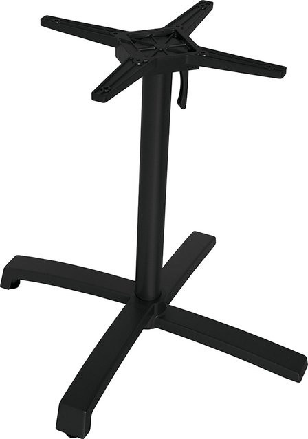 Stern Tischgestell Livorno 2 aus Aluminium, schwarz matt, 4-Fuß abklappbar, Höhe: 72,5 cm, Breite: 59 cm, Tiefe: 59 cm - Bild 1