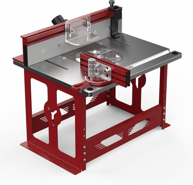 ENJOYWOOD Tisch-Router-Tischwerkbank mit Gehrungslehre, Profilzaunsystem und Staubsammelanschluss für die meisten Router - Bild 1