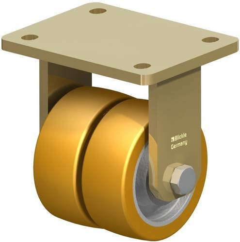 Blickle Doppel-Bockrolle BSD-GTH 100K aus Stahl, Rad-Durchmesser: 100 mm, Tragfähigkeit: 810 kg - Bild 1