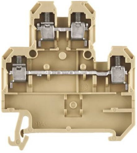 Weidmüller Durchgangsreihenklemme 1572700000 Schraube, Beige und Gelb, 50 Stück - Bild 1